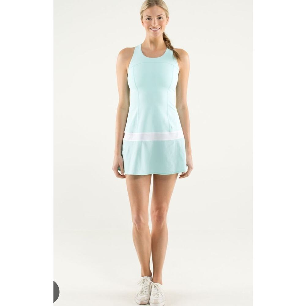 lululemon athletica Light Blue and White Midi Dress